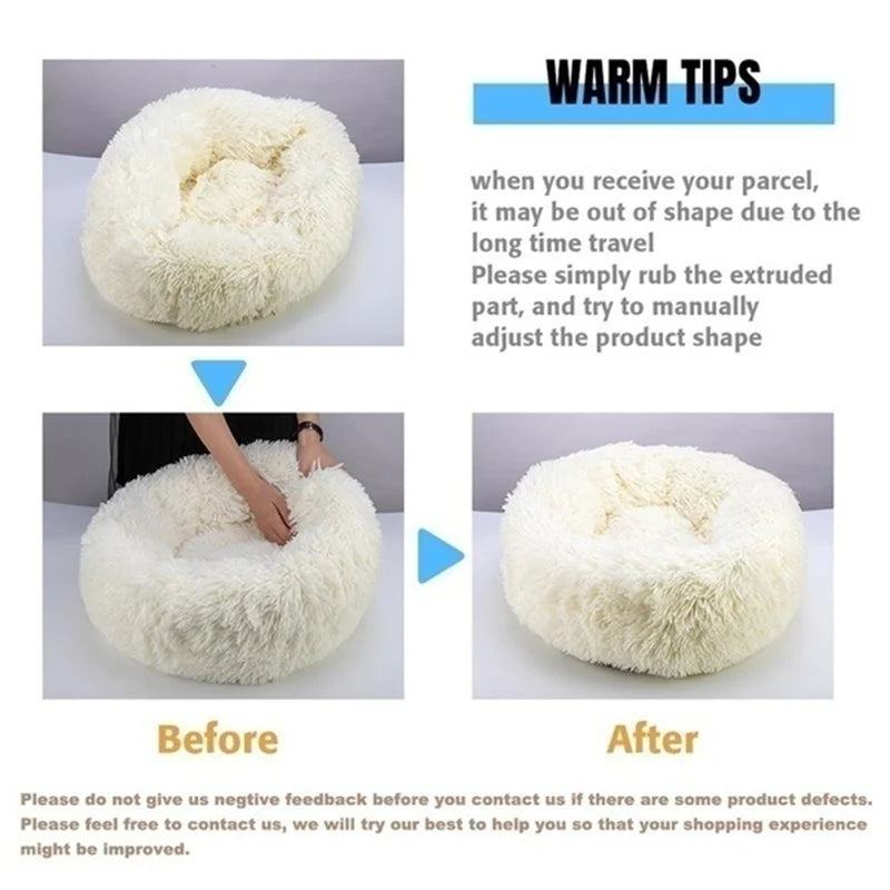 Calming Donut Bed for Dogs & Cats