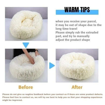 Calming Donut Bed for Dogs & Cats