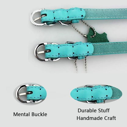 Classic Leather Dog Collar with Hangtag