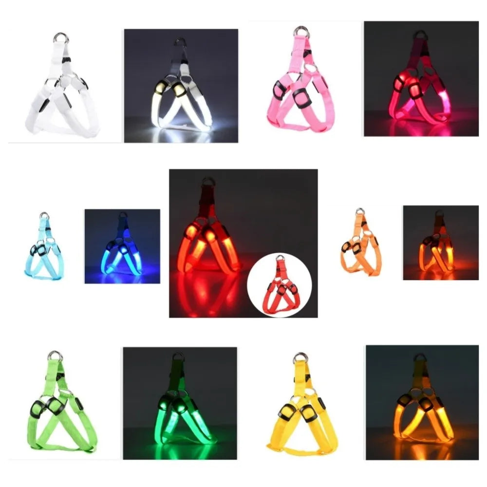 LED Nylon Pet Safety Harness